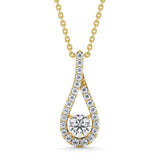 Drop Halo Pendant 1.35ct