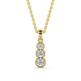 Drop 3 Stone Pendant 0.70ct