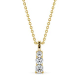 Drop 3 Stone Pendant 0.70ct