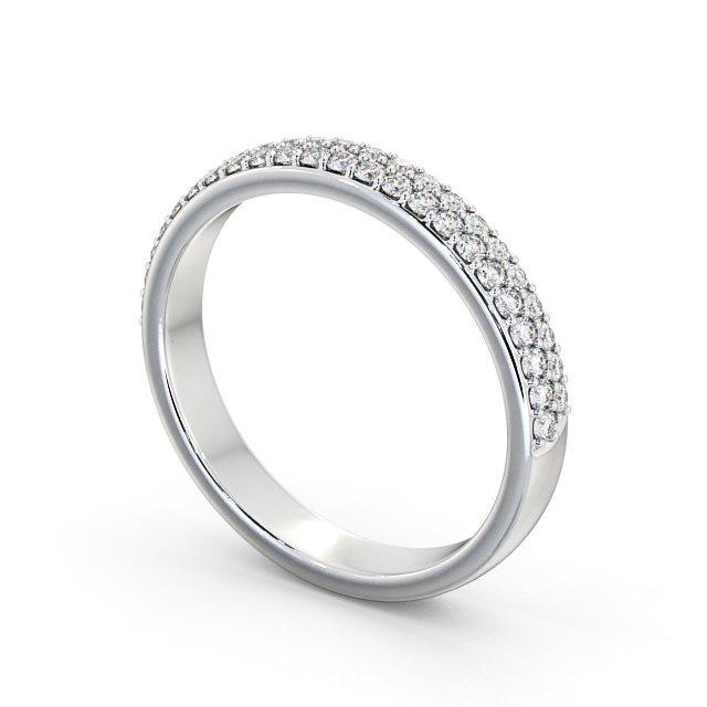 Half Eternity Ring, Round Cut Double Row