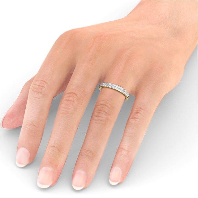 Half Eternity Ring, Round Cut Double Row