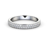 Half Eternity Ring, Round Cut Double Row