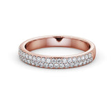 Half Eternity Ring, Round Cut Double Row