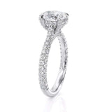2.00ct Oval Cut Moissanite, Classic Engagement Ring, Available in White Gold or Platinum