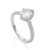 1.50ct Oval Cut Moissanite, Classic Engagement Ring, Available in White Gold or Platinum