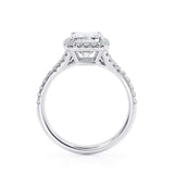 2.50ct Cushion Cut Moissanite, Classic Halo Engagement Ring, Available in White Gold or Platinum