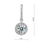 1.50ct each, Vintage Art Deco, Round Cut Diamond Stud Earrings, 925 Sterling Silver