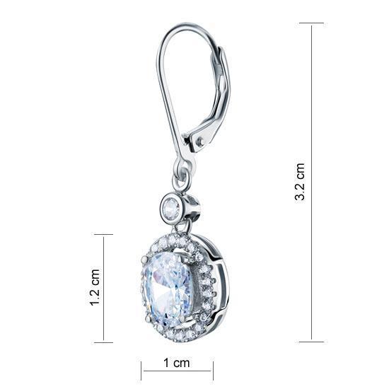 1.50ct each, Vintage Art Deco, Oval Cut Diamond Earrings, 925 Sterling Silver