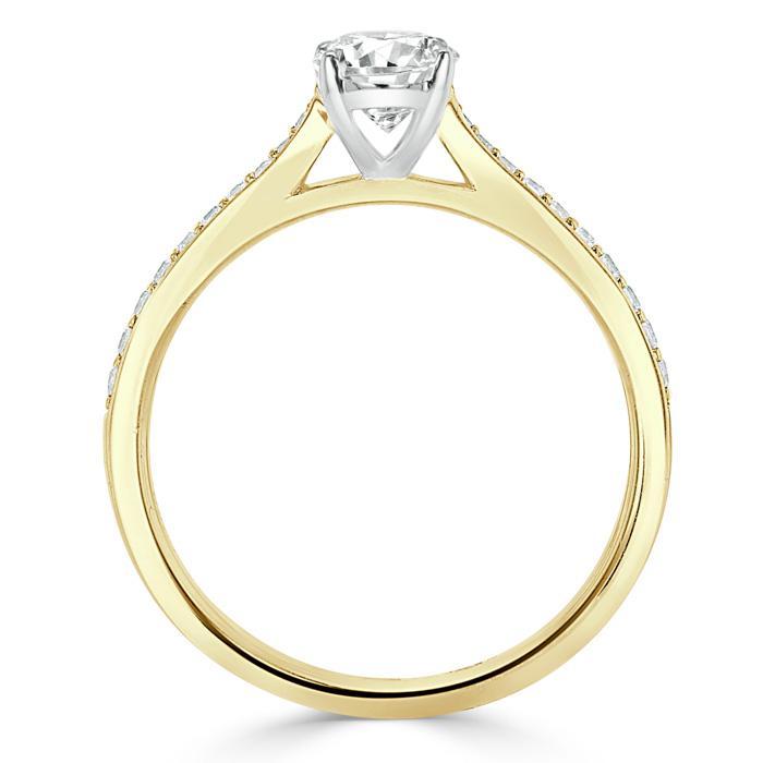 Lab-Diamond Oval Cut Engagement Ring, Classic Style, Choose Your Stone Size and Metal