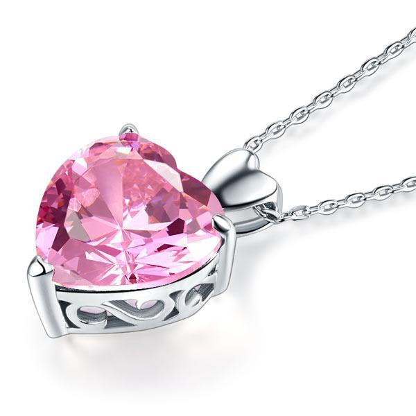 ネックレス・ペンダント MORELLATO 5205 CIONDOLO 1POINT DIAMOND HEART MOTIFS NECKRACE Diamond Two-Toned Heart Pendant — The Diamond Center: Where
