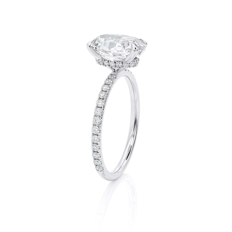 2.50ct Oval Cut Moissanite, Classic Engagement Ring, Available in White Gold or Platinum