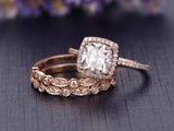 2.00ct Moissanite Ring Set, 3 Rings Total carat weight 2.00ct, Round Cut Colour F, Clarity VVS, Centre Stone 1.25ct