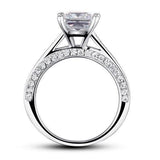 1.50ct Vintage Princess Cut Diamond  Engagement Ring, 925 Silver
