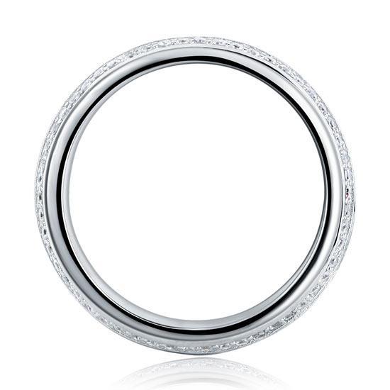 0.80ct Daimond Eternity Ring, 6.00mm Wide, 925 Sterling Silver