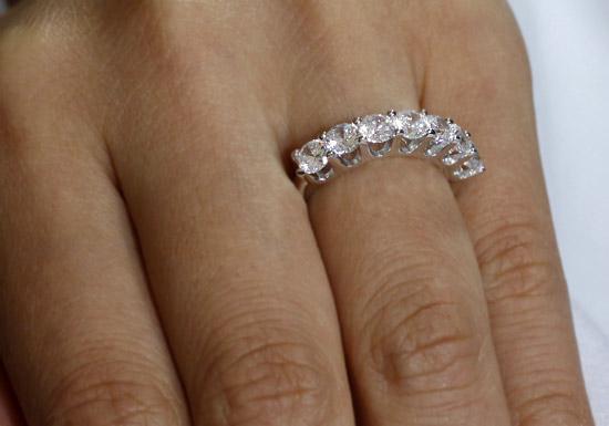 5 stone vs 7 stone wedding band - Weddingbee-Boards | Diamond wedding  bands, Round diamonds wedding band, Dream engagement rings