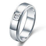 0.18ct Men's Contemporary Wedding Band Set In Sterling Silver 925