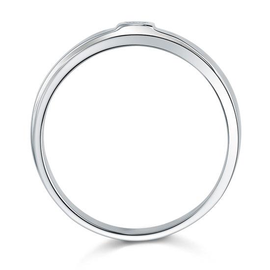 0.18ct Men's Contemporary Wedding Band Set In Sterling Silver 925