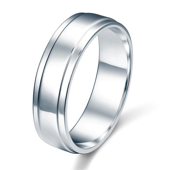 Men's Contemporary Wedding Band Set In Solid Sterling Silver 925