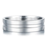 Men's Contemporary Wedding Band Set In Solid Sterling Silver 925