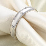 0.15ct Contemporary Full Eternity Ring, Wedding Band, 925 Silver