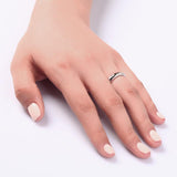 0.15ct Contemporary Full Eternity Ring, Wedding Band, 925 Silver