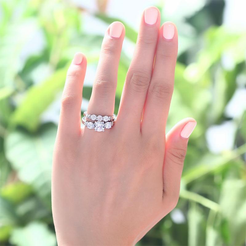 3 stone cheap diamond ring settings