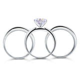 2.00ct Classic Diamond Bridal Ring Set, Round Brilliant Cut, 925 Silver