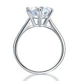 3.00ct Classic Brilliant Cut Diamond Engagement Ring, 925 Silver