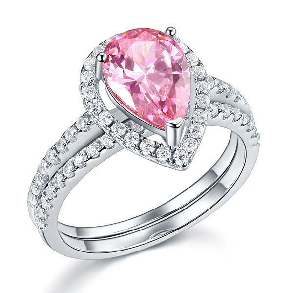 Radiant Pink Diamond and Ashoka Diamond Ring - Turgeon Raine