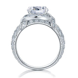 2.00ct Vintage Brilliant Cut Diamond Engagement Ring, 925 Silver
