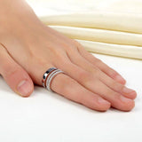0.40ct Diamond Set Half Eternity Band, 925 Sterling Silver