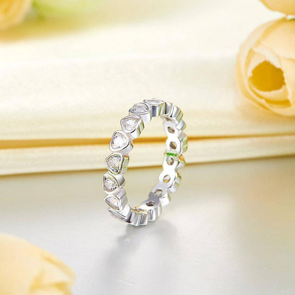 1.00ct Heart Shaped Diamond, Full Eternity Ring