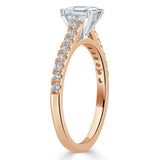 Lab-Diamond Asscher Cut Engagement Ring, Classic Style, Choose Your Stone Size and Metal