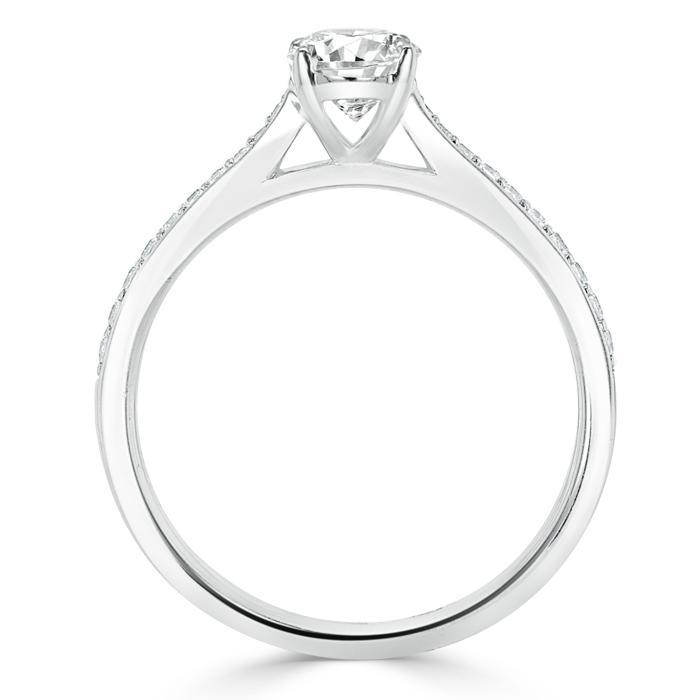 Lab-Diamond Oval Cut Engagement Ring, Classic Style, Choose Your Stone Size and Metal