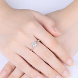 1.00ct Moissanite Engagement Ring, Classic Six Claw Setting with Knife Edge Shank, Sterling Silver & Platinum