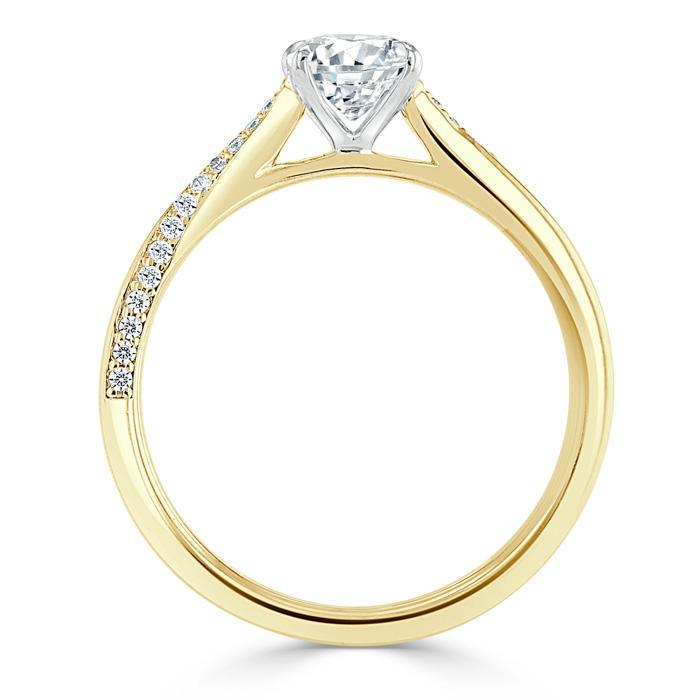 Lab-Diamond Oval Cut Engagement Ring, Classic Style, Choose Your Stone Size and Metal