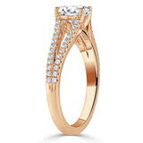 Lab-Diamond Oval Cut Engagement Ring, Split Shank, Choose Your Stone Size and Metal