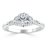 1.00ct Oval Cut Moissanite Engagement Ring, Vintage Style,  Available in White Gold, Platinum, Rose Gold or Yellow Gold