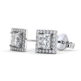 Halo Earrings 0.65ct each