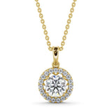 Round Cut Classic Halo Pendant