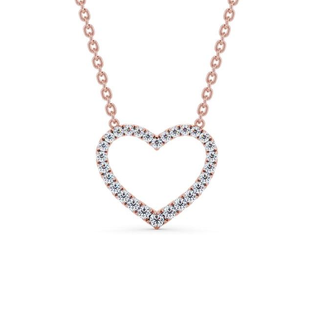 Heart Shaped Round Cut Pendant 0.35ct