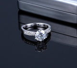 Lab-Diamond Classic Round Cut Engagement Ring, Choose Your Stone Size and Metal