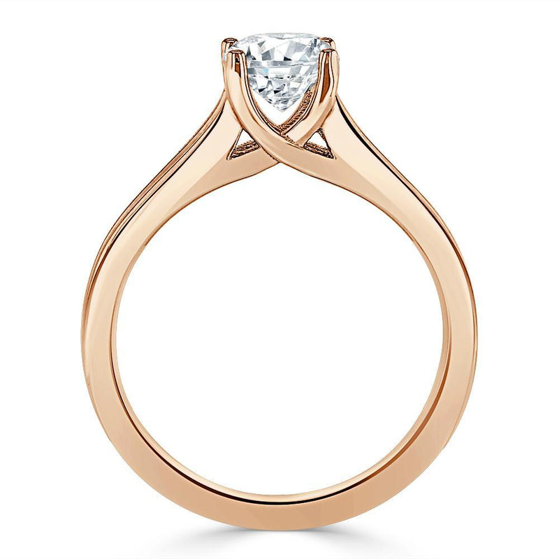 1.00ct  Asscher Cut Moissanite Engagement Ring, Classic Style with Split Shank,  Available in White Gold, Platinum, Rose Gold or Yellow Gold