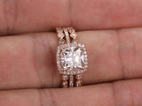 2.00ct Moissanite Ring Set, 3 Rings Total carat weight 2.00ct, Round Cut Colour F, Clarity VVS, Centre Stone 1.25ct