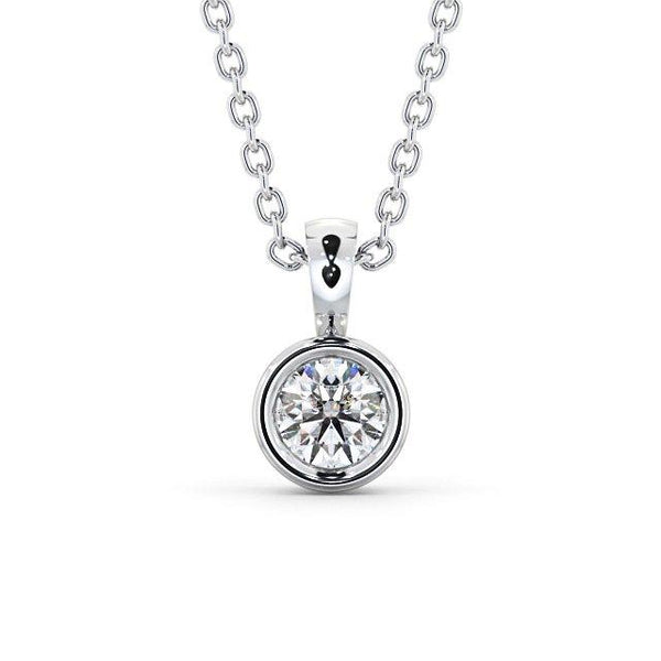 Round Cut Classic Solitaire Pendant