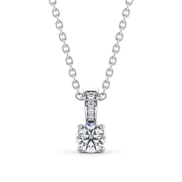 Round Cut Classic Solitaire Pendant