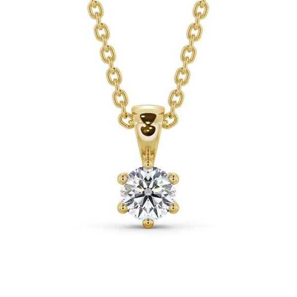 Round Cut Classic Solitaire Pendant