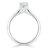 0.75ct Asscher Cut Moissanite Engagement Ring, Classic Style,  Available in White Gold, Platinum, Rose Gold or Yellow Gold