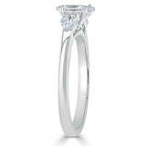 1.30ct  Oval Cut Moissanite 3 stone Engagement Ring,  Available in White Gold, Platinum, Rose Gold or Yellow Gold