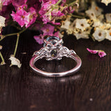2.00ct Aqua Marine Oval Cut Engagement Ring, Vintage Design, Choose Your Metal
